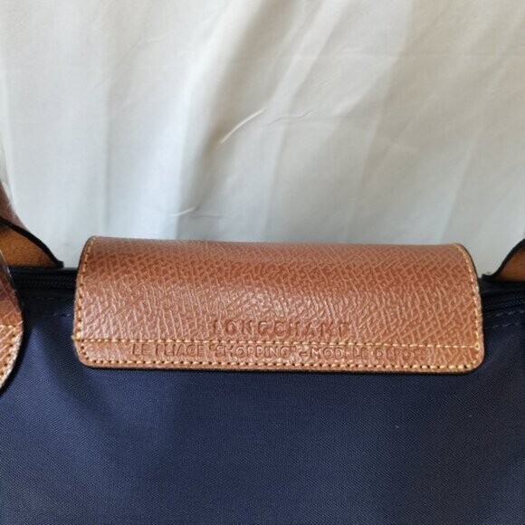 Longchamp Blue Le Pliage Nylon Folded Tote Shoulder Bag - Picture 4 of 9